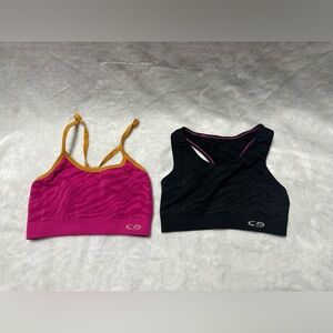 2 C9 Champion black pink yellow Sports Bra extra small XS